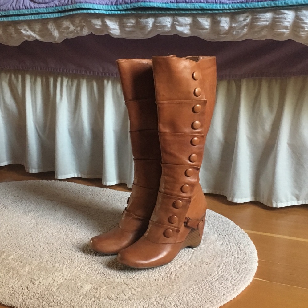 Mix Mooz Siri Whiskey Brown Leather Tall Boot 8